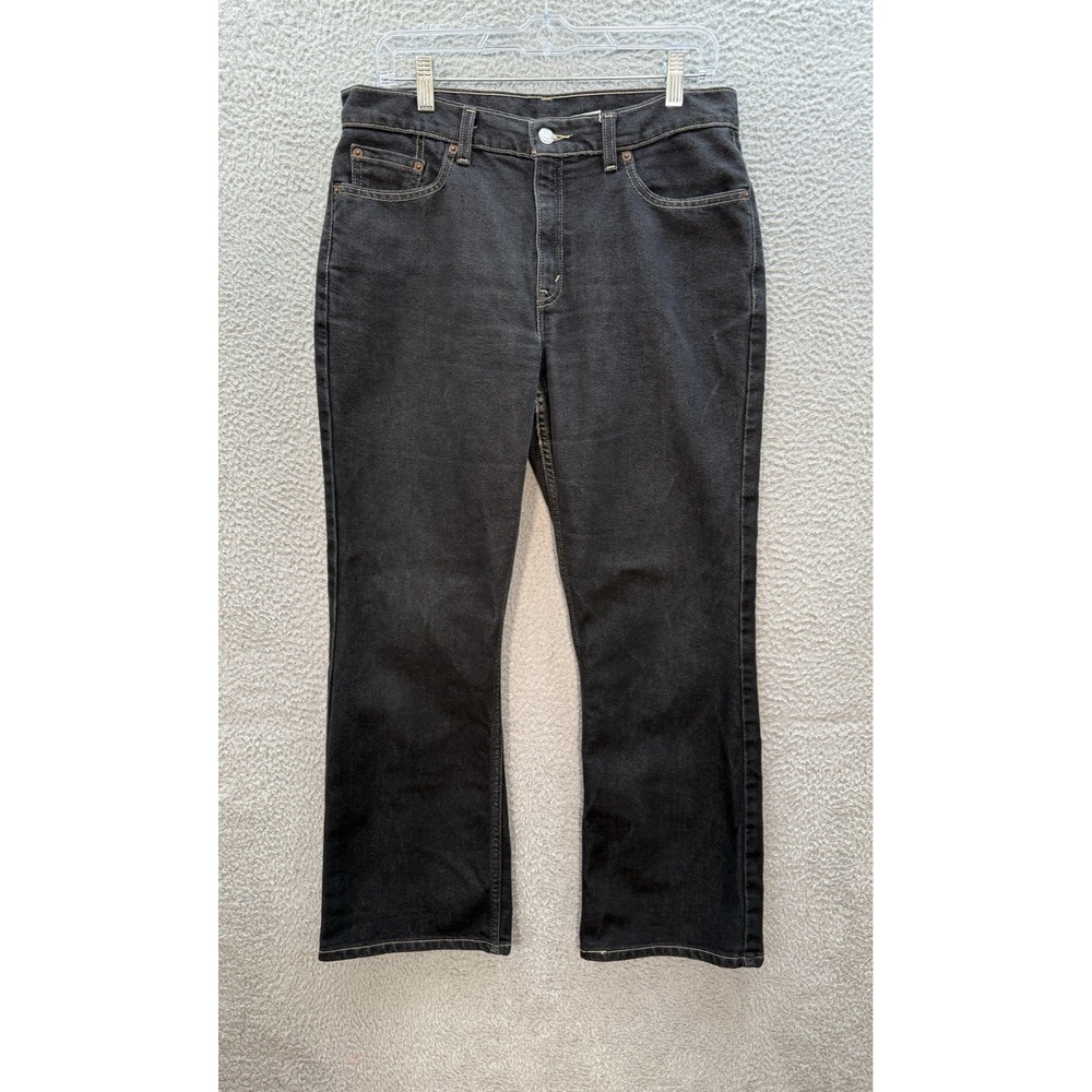 Vintage Levis 515 Jeans Womens 12 Mis S Black Denim Boot‎ Cut Lower Rise Y2K